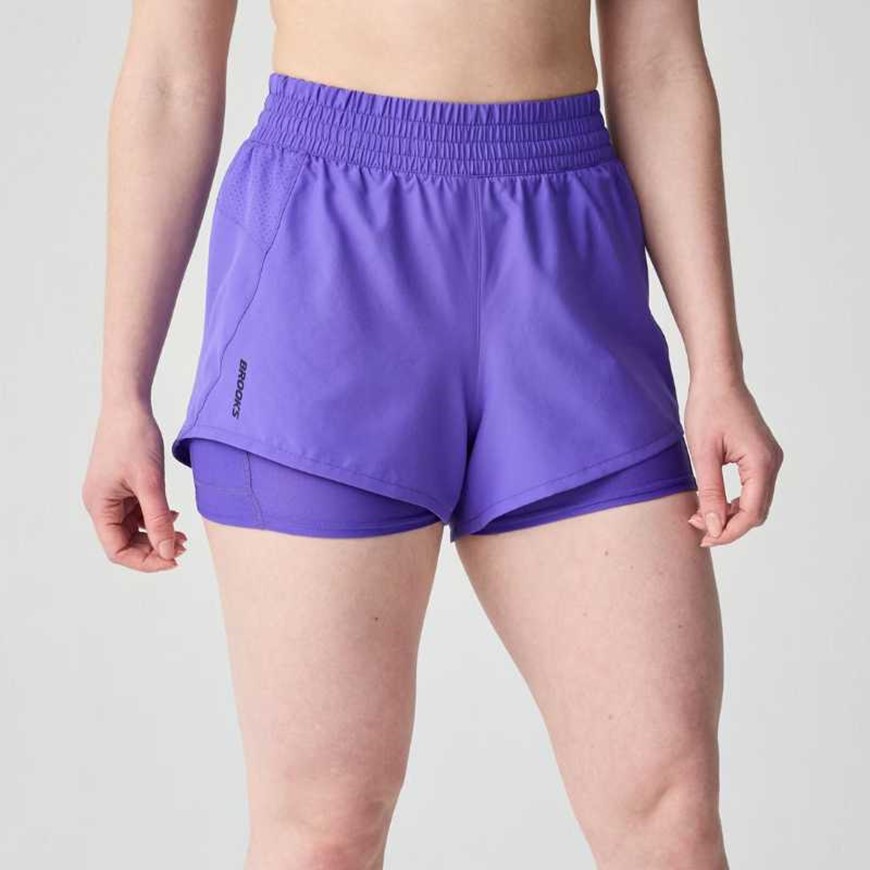 BROOKS DASH SHORT 2 IN 1 DONNA