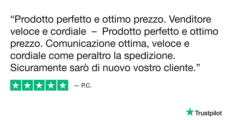 Recensione cliente su Trustpilot